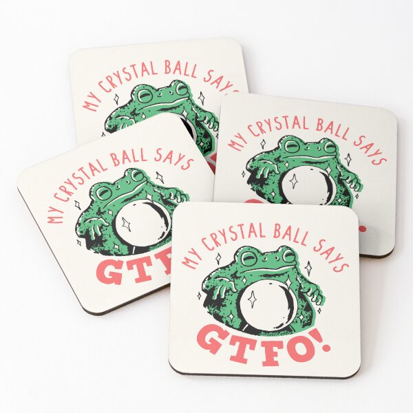 Item preview, My crystal ball says GTFO frog designed and sold by PopcornpunkART.