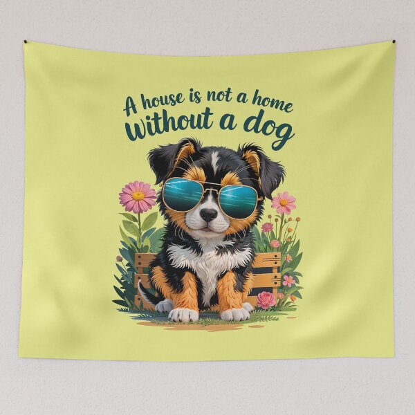 Item preview, A House Is Not A Home Without A Dog Funny Quote designed and sold by TheArtOfPat.