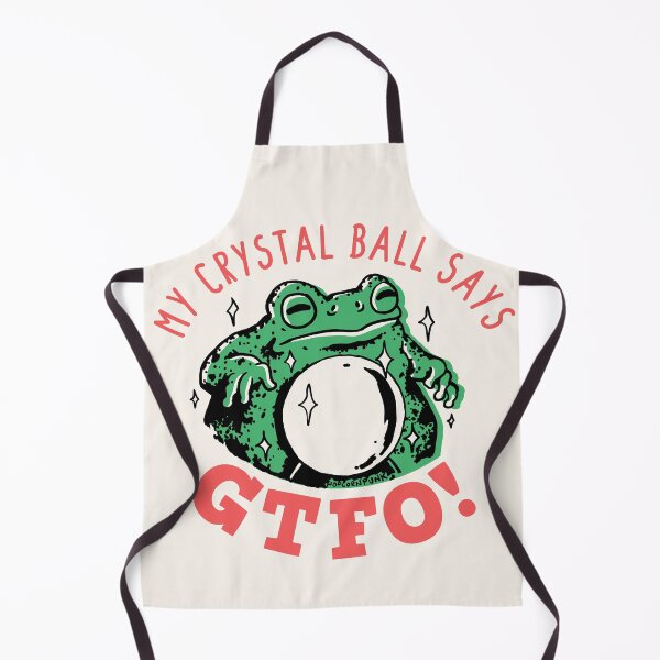 Item preview, My crystal ball says GTFO frog designed and sold by PopcornpunkART.