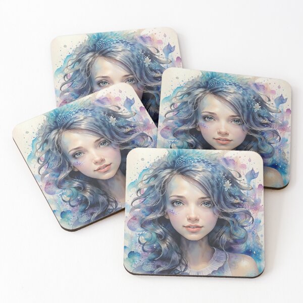 Item preview, Watercolor mystical mermaid. designed and sold by GoodArtPix.