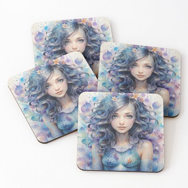 Item preview, Watercolor mystical mermaid. designed and sold by GoodArtPix.