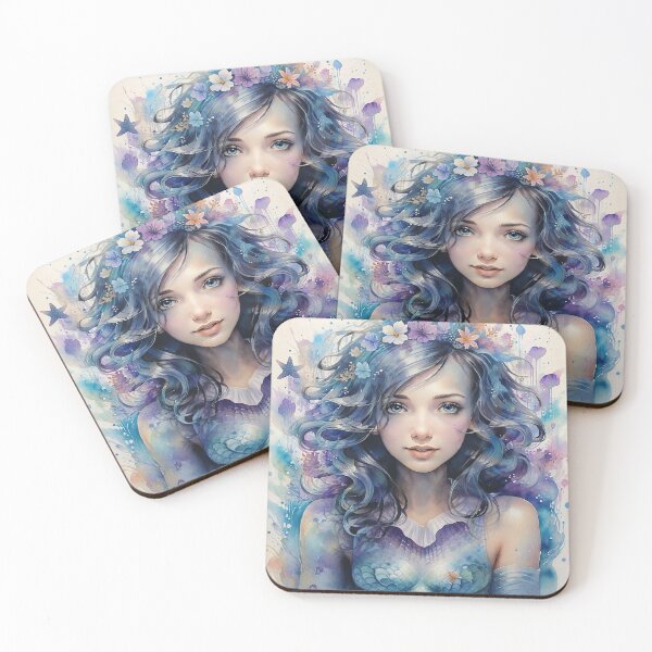 Item preview, Watercolor mystical mermaid. designed and sold by GoodArtPix.