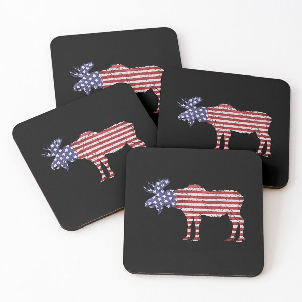 Item preview, Moose Lover USA Flag 4th Of July Moose designed and sold by DSWShirts.