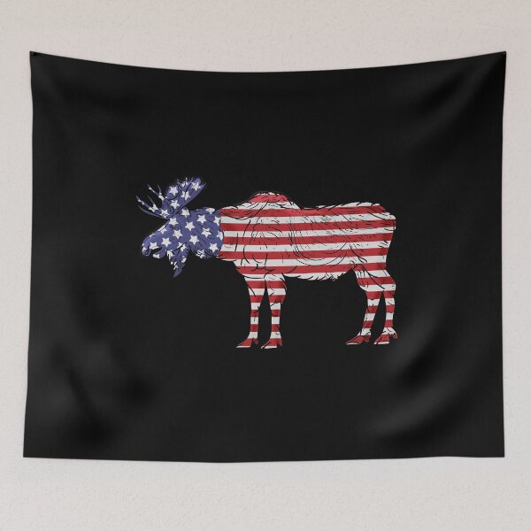 Item preview, Moose Lover USA Flag 4th Of July Moose designed and sold by DSWShirts.