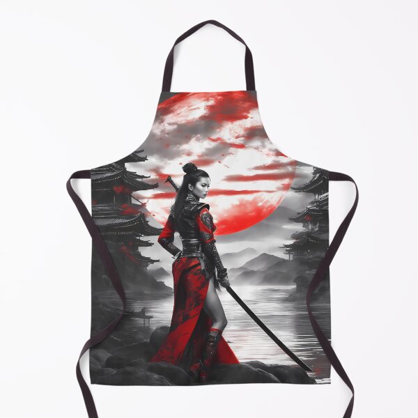 Item preview, Red Moon Women Samurai – Dramatic Japanese Women Warrior designed and sold by MystiqSlav.