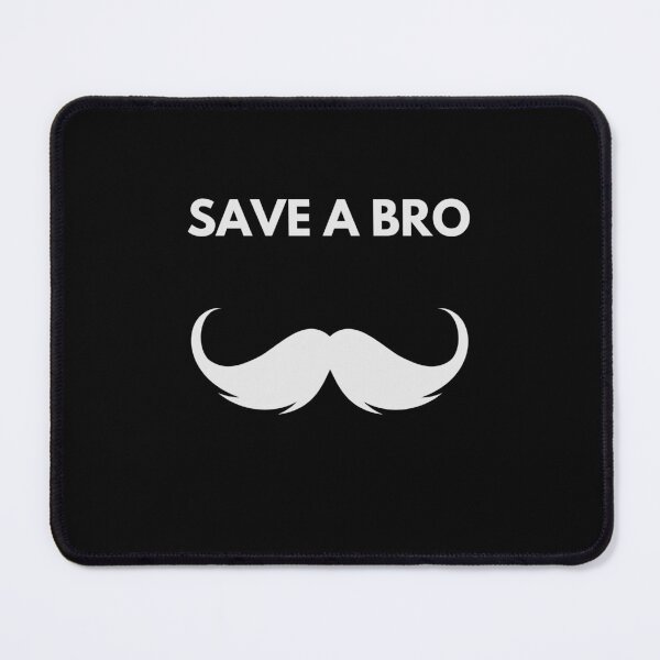 Item preview, MOvember Inspired Save a Bro Moustache 1 T-Shirt and Stickers designed and sold by Wit-T-Merch.