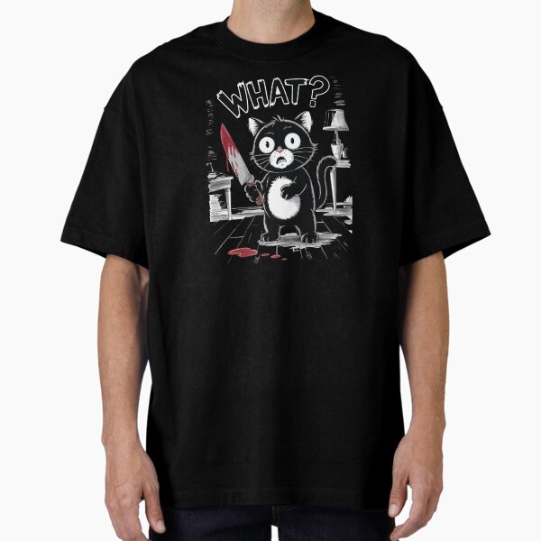 Item preview, Cat What? Murderous Black Cat With Knife designed and sold by extraordinar-ia.