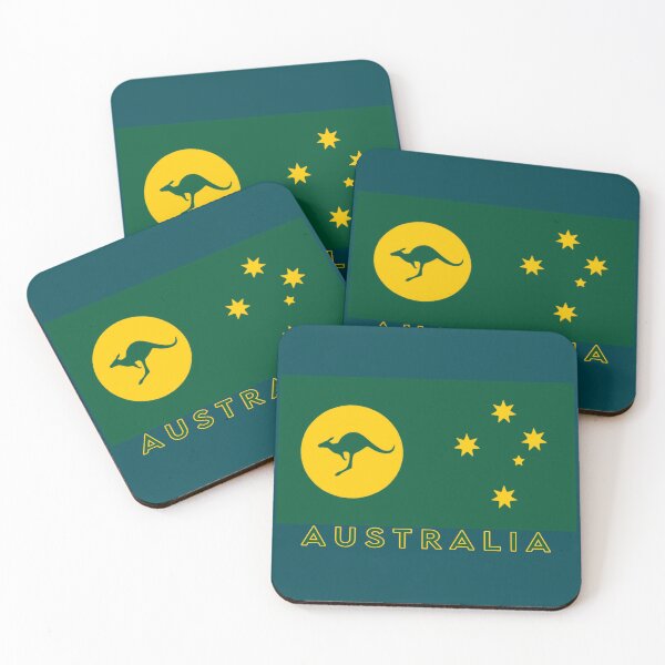 Item preview, Australia Kangaroo Sun Flag. with title Australia  designed and sold by Kangaroo Sun.