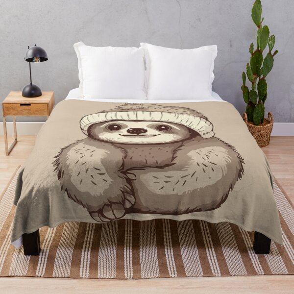 Item preview, Cute sloth wearing a pom pom toque designed and sold by Amir Faysal.