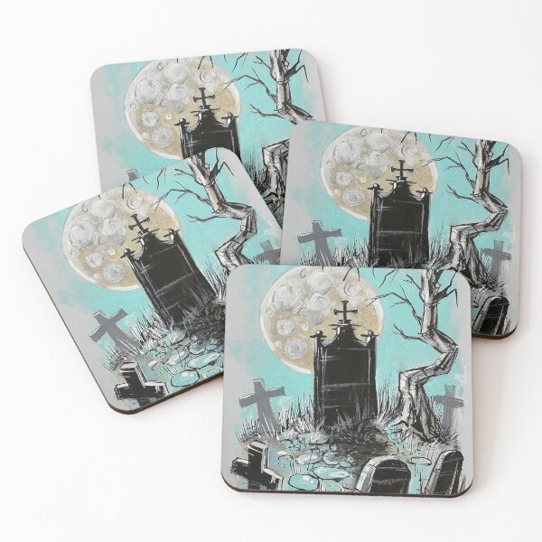 Item preview, Moonlit Cemetery Spooktober Challenge Oct 18 2024 designed and sold by David Irvine.