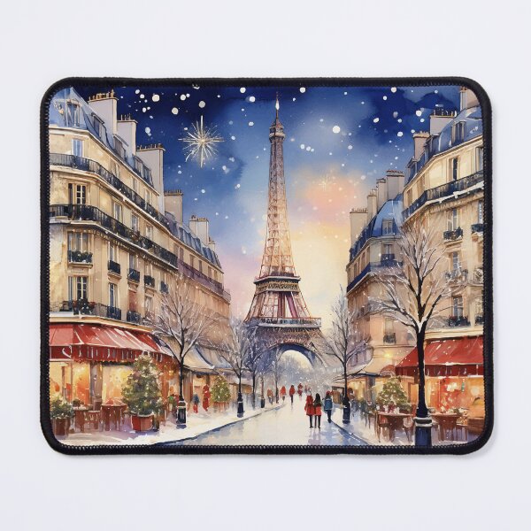 Artikelvorschau, Weihnachten in Paris Eiffelturm Aquarell entworfen und verkauft von Magnolia Valley Art.