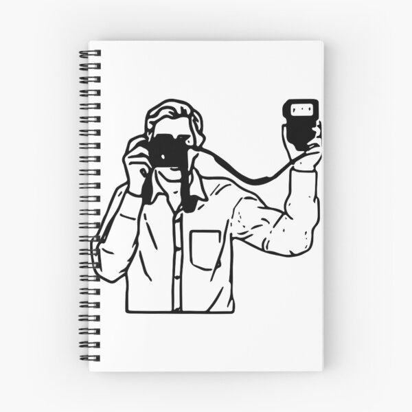 Item preview, Photographer with Flash Line Drawing  designed and sold by Film Camera Nerds.