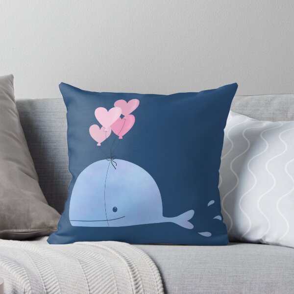 Item preview, cute whale with hearts designed and sold by CreativeElle.