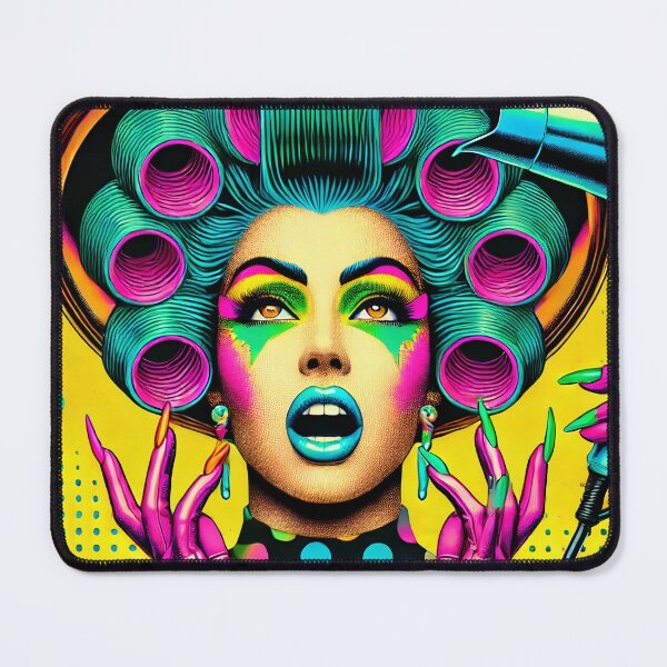 Item preview, Bold Beauty in Retro Pop Art - Neon Hair Salon Glam designed and sold by ANIARTONLINE.