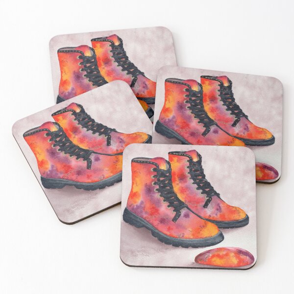 Item preview, Laced Ankle Boots Mookaite Jasper Hippy Watercolour designed and sold by Tezoodle Art.
