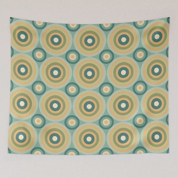 Item preview, Mid Century Modern  Geometric  Circles  Green, Yellow designed and sold by Prints and Lifestyle.