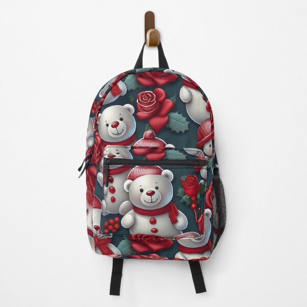 Item preview, Modern Teddy Bear and Roses: A contemporary pattern featuring a sleek, minimalist teddy bear and bold red roses, perfect for modern and minimalist designs. designed and sold by Grang Art Artistic Designs.