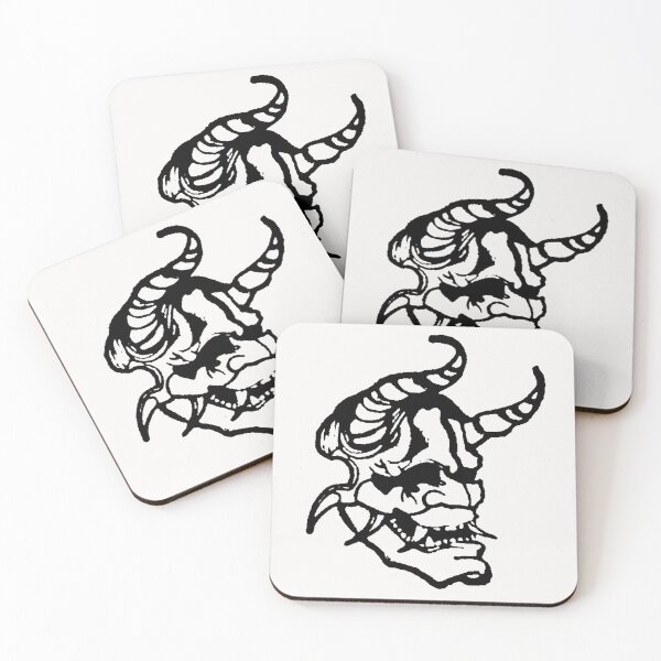 Item preview, Oni Mask; Japenese Tattoo; Hardcore Style;  designed and sold by StickerApe.