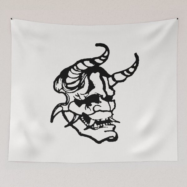 Item preview, Oni Mask; Japenese Tattoo; Hardcore Style;  designed and sold by StickerApe.