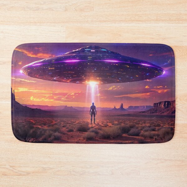 Item preview, Neon Shadows of the Celestial Visitor - Alien Contact designed and sold by eXtraHumans.