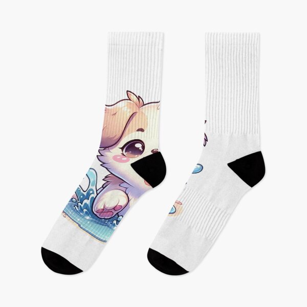 Item preview, Cute Kawaii Puppy Playing with Water designed and sold by DesignHub.
