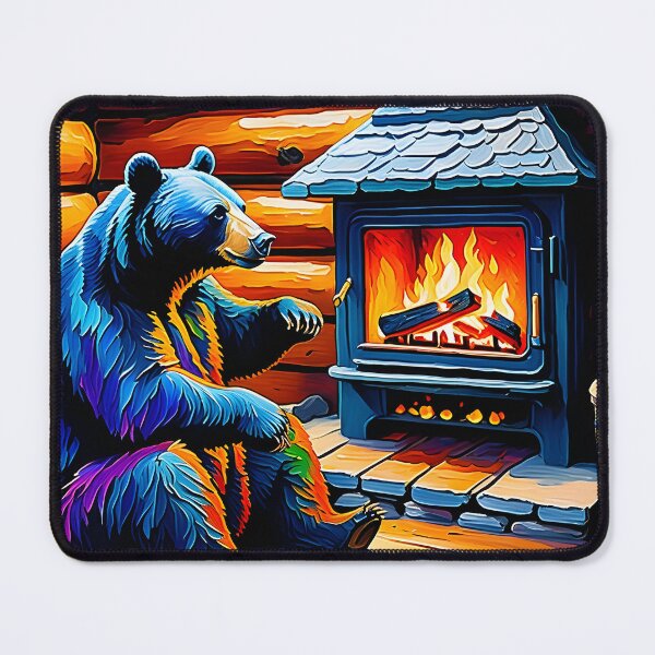Item preview, Bear By The Fire designed and sold by Paw's Arts.