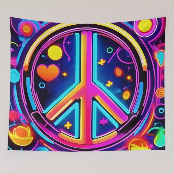 Artikelvorschau, Lebendiges Peace-Zeichen-Design entworfen und verkauft von Health And Fitness Posts e-Store.