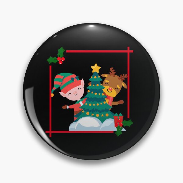 Aperçu de l'œuvre Elfe, renne, sapin de Noël créée et vendue par AmazingBeth.