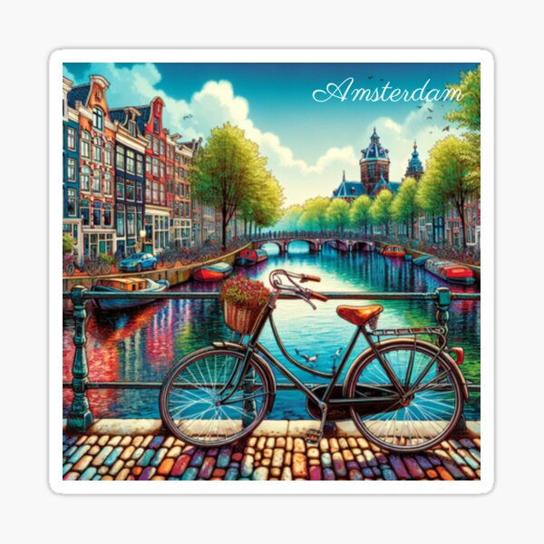 Aperçu de l'œuvre Ambiance d'Amsterdam créée et vendue par WhimsyBoutique.