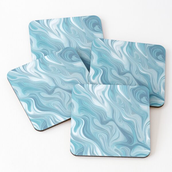 Item preview, Aqua and White Marble Swirl designed and sold by BubbleGalaxy.