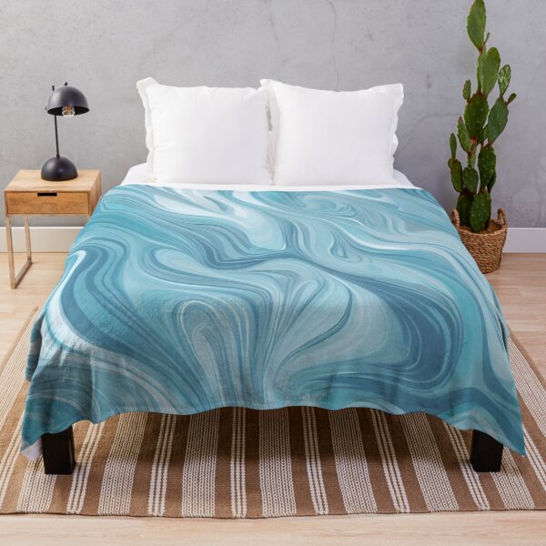 Item preview, Aqua and White Marble Swirl designed and sold by BubbleGalaxy.