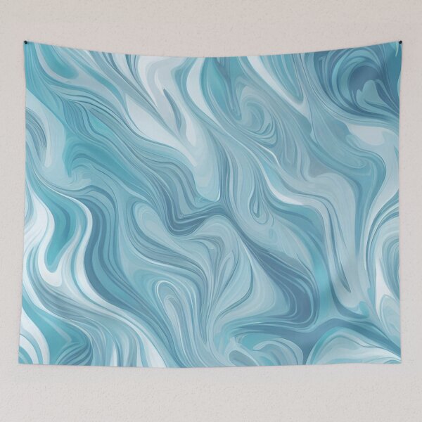 Item preview, Aqua and White Marble Swirl designed and sold by BubbleGalaxy.