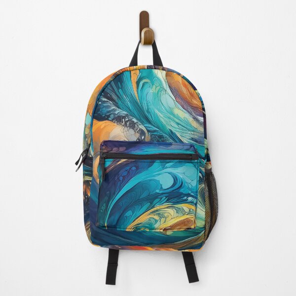 Item preview, A design of a swirling vortex of colors, primarily blue and orange, creating a dynamic and abstract representation of a powerful wave. designed and sold by HEMRO.
