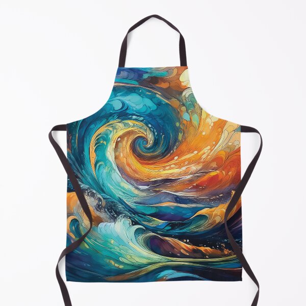 Item preview, A design of a swirling vortex of colors, primarily blue and orange, creating a dynamic and abstract representation of a powerful wave. designed and sold by HEMRO.