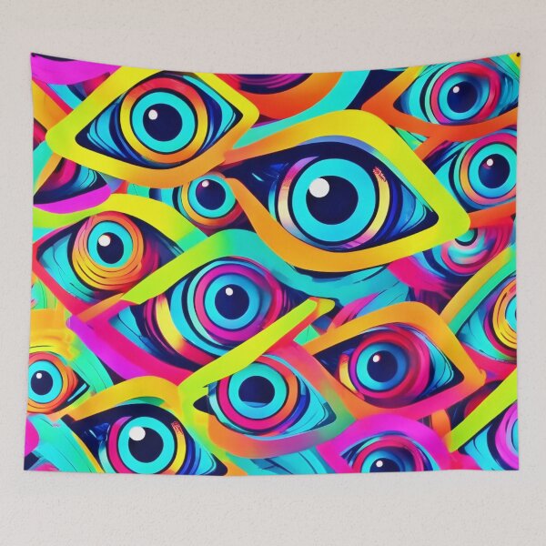 Item preview, Vibrant Psychedelic Eye Pattern designed and sold by Health And Fitness Posts e-Store.