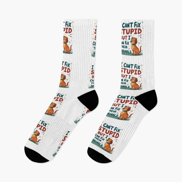 Item preview, Vet Tech Humor - I Can't Fix Stupid But I Can Fix Their Animals designed and sold by TeesYouWant.