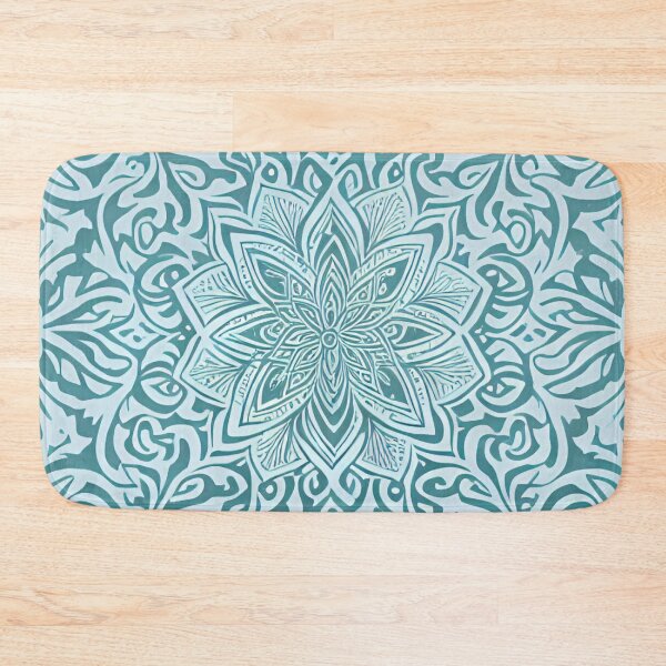 Item preview, Cyan Lacy Floral Design designed and sold by BubbleGalaxy.