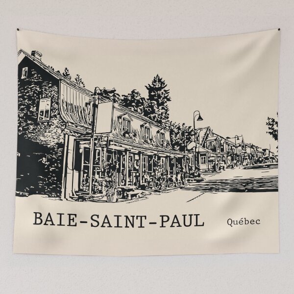 Aperçu de l'œuvre Baie-Saint-Paul Québec créée et vendue par Lakeric Cityscapes.