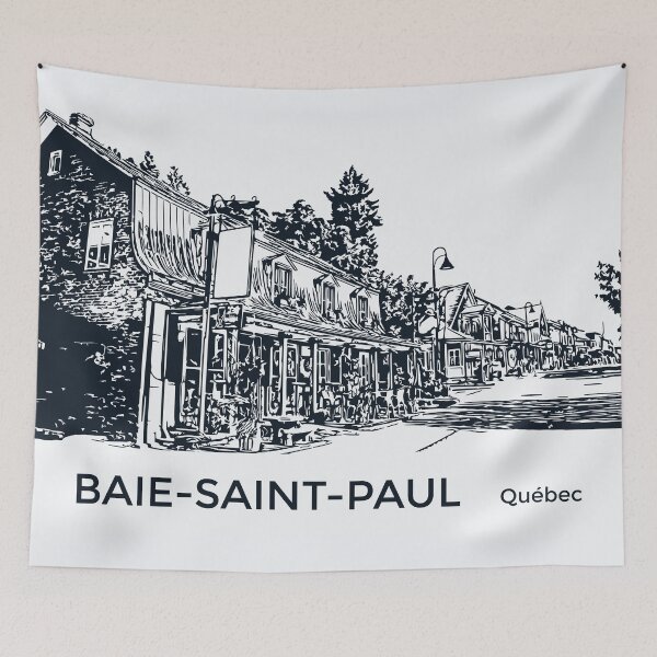 Aperçu de l'œuvre Baie-Saint-Paul Québec créée et vendue par Lakeric Cityscapes.