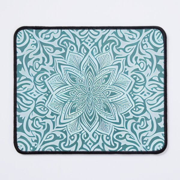 Item preview, Cyan Lacy Floral Design designed and sold by BubbleGalaxy.