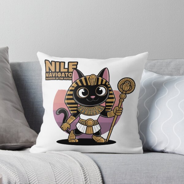 Item preview, Nile Navigato: Futuristic Pharaoh Cat designed and sold by ObjCrea123.