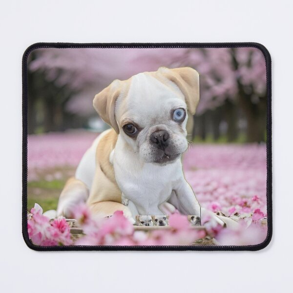 Item preview, Pug puppy surrounded by flowers. designed and sold by ltldragn.