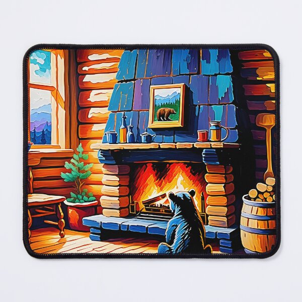 Item preview, Little Bear Enjoying The Fire designed and sold by Paw's Arts.