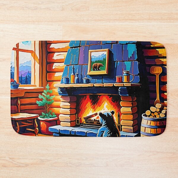Item preview, Little Bear Enjoying The Fire designed and sold by Paw's Arts.