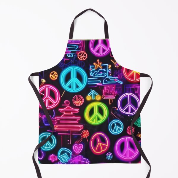 Item preview, Colorful Neon Peace Pattern designed and sold by Health And Fitness Posts e-Store.