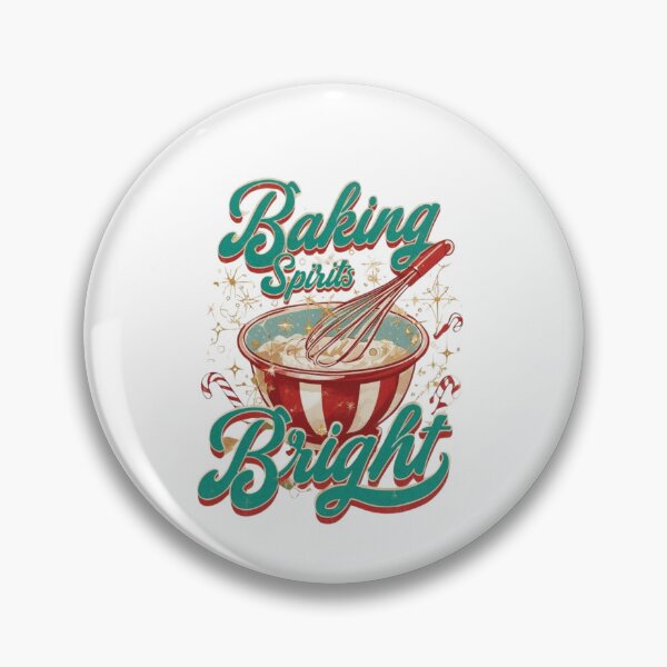 Item preview, Baking Spirits Bright – Retro Holiday Baking Design designed and sold by PureInkMerch.