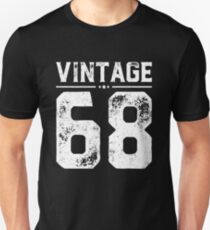 Vintage 68 Shirt 50 Years Old 50th Birthday Gift Shirt Old Unisex T-Shirt