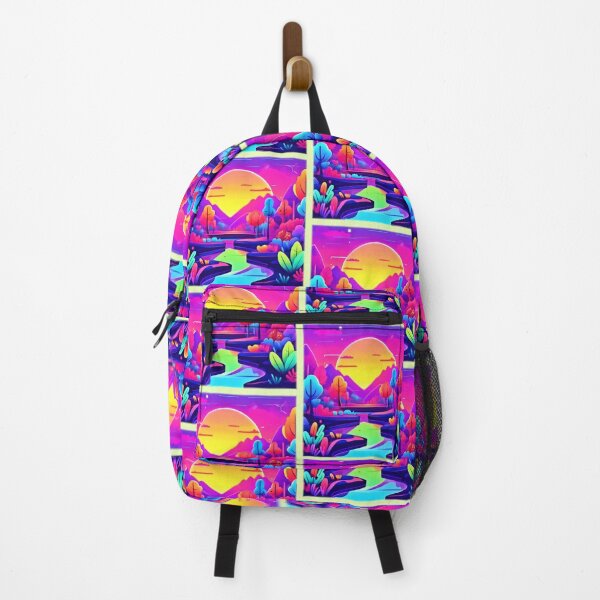 Item preview, Neon Sunset Landscape Art designed and sold by Health And Fitness Posts e-Store.