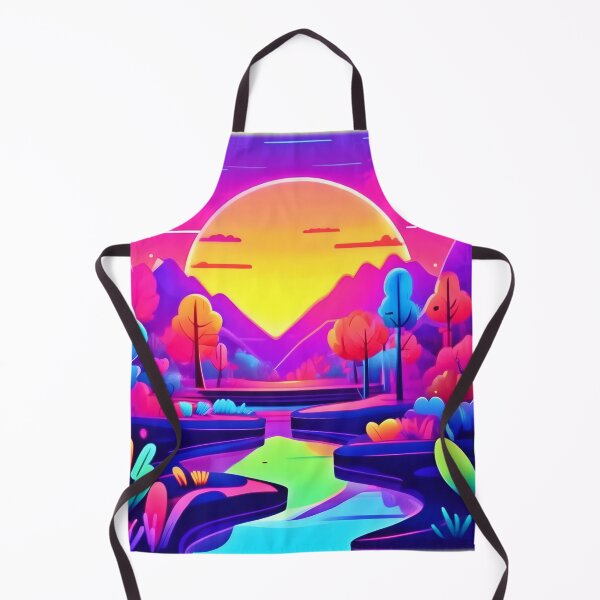 Item preview, Neon Sunset Landscape Art designed and sold by Health And Fitness Posts e-Store.