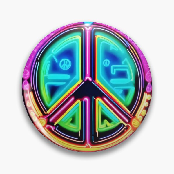 Item preview, Neon Peace Mandala designed and sold by Health And Fitness Posts e-Store.